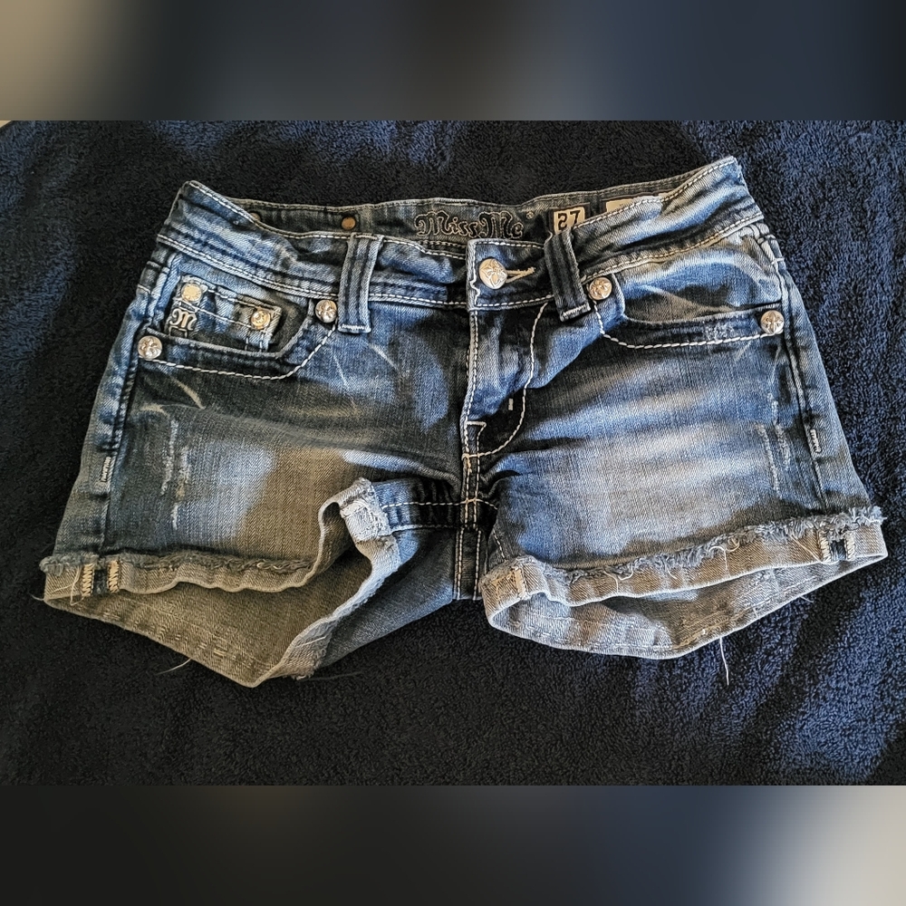 Miss Me Aztec denim shorts, size 27